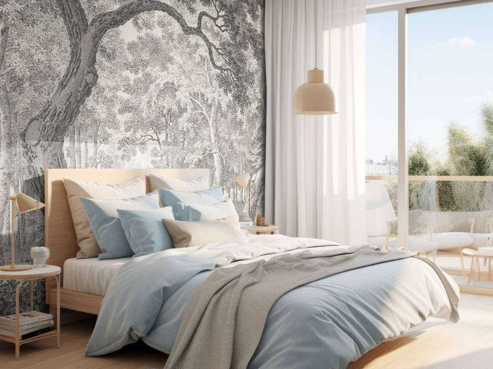 Skogsutsikt med to hjort