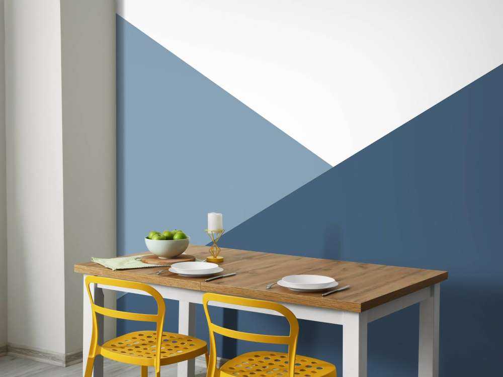 Trianglar i nyanser av blått