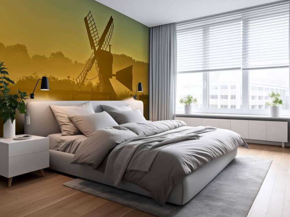 Äng mala på soluppgång