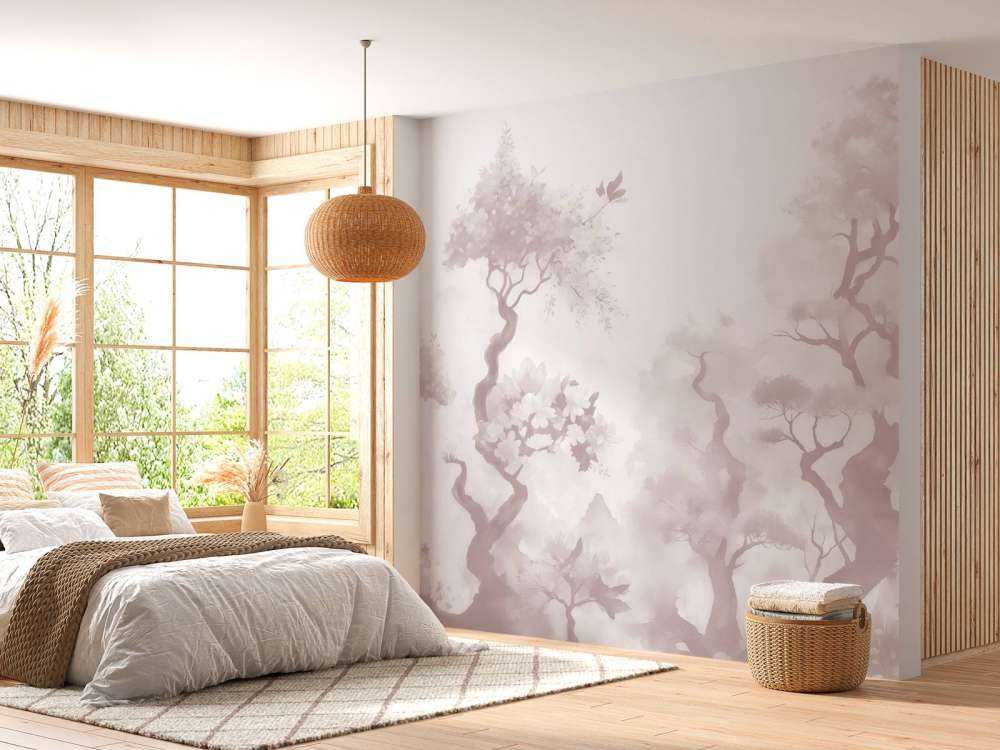 Blommande träd Blå