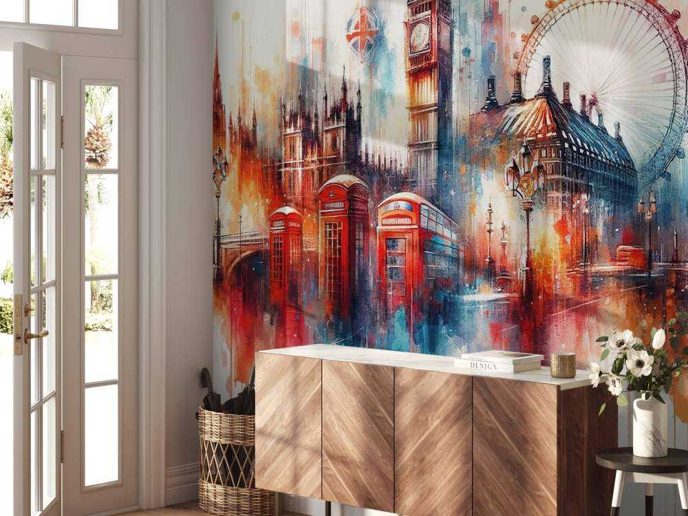 Akvarell London Skyline