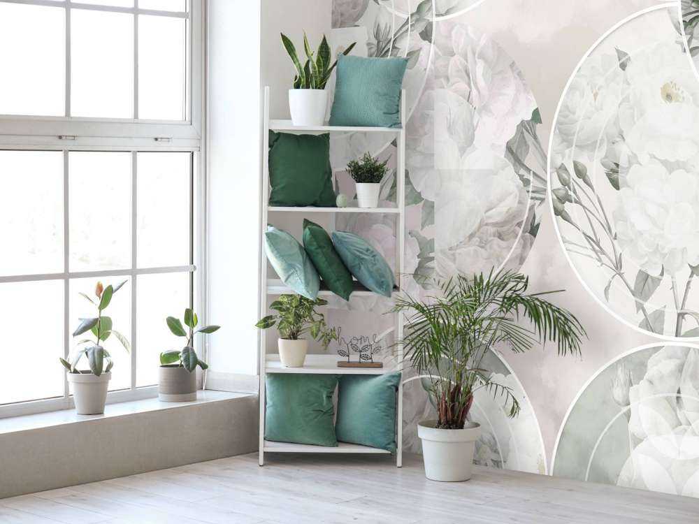 Tidlös Blomster Elegans - Mjuk Vit