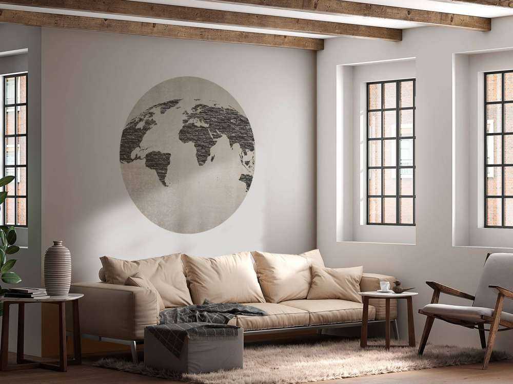 Världskarta mörka stenar