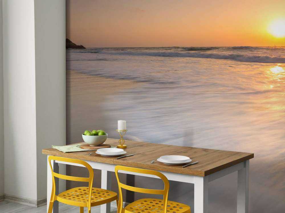 Solnedgång på stranden