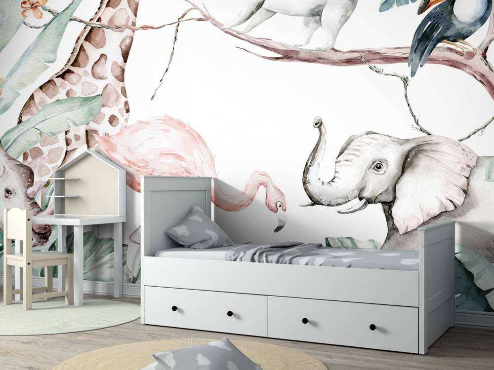 Akvarell afrikanska djur