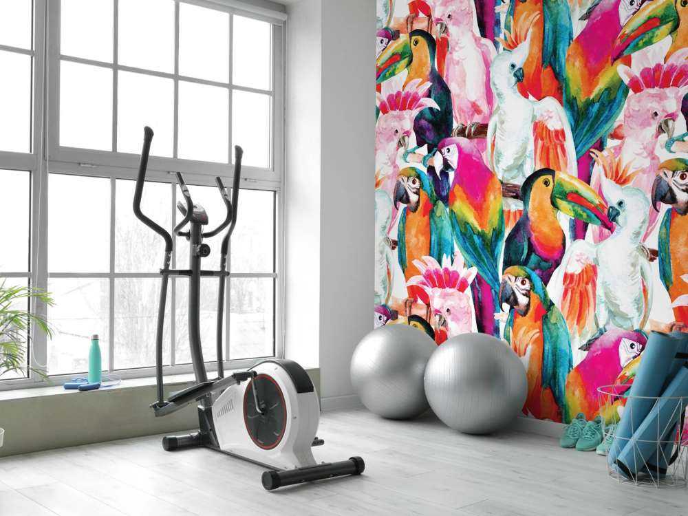 Fåglar med tropiska färger