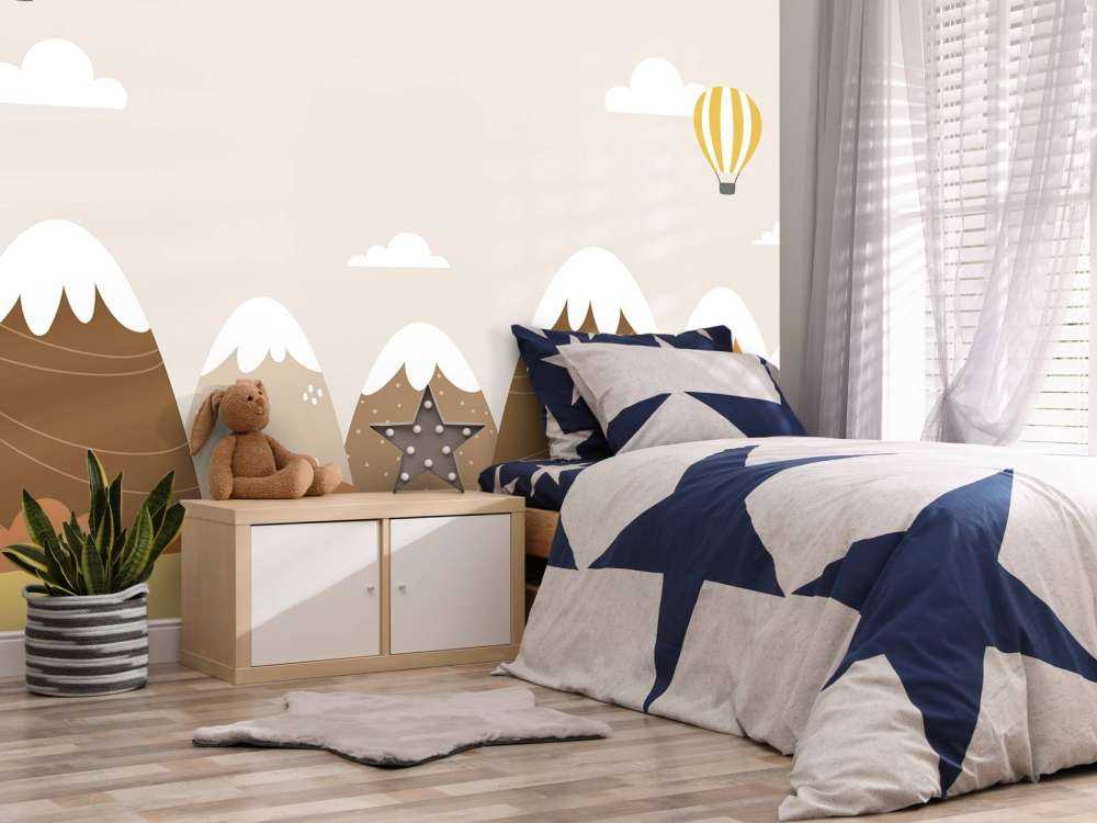 Varmluftsballonger med berg