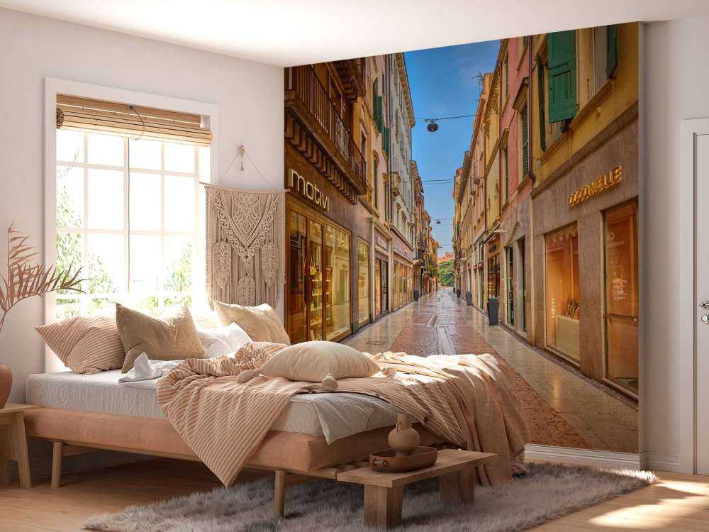 Shoppinggatan tidigt på morgonen