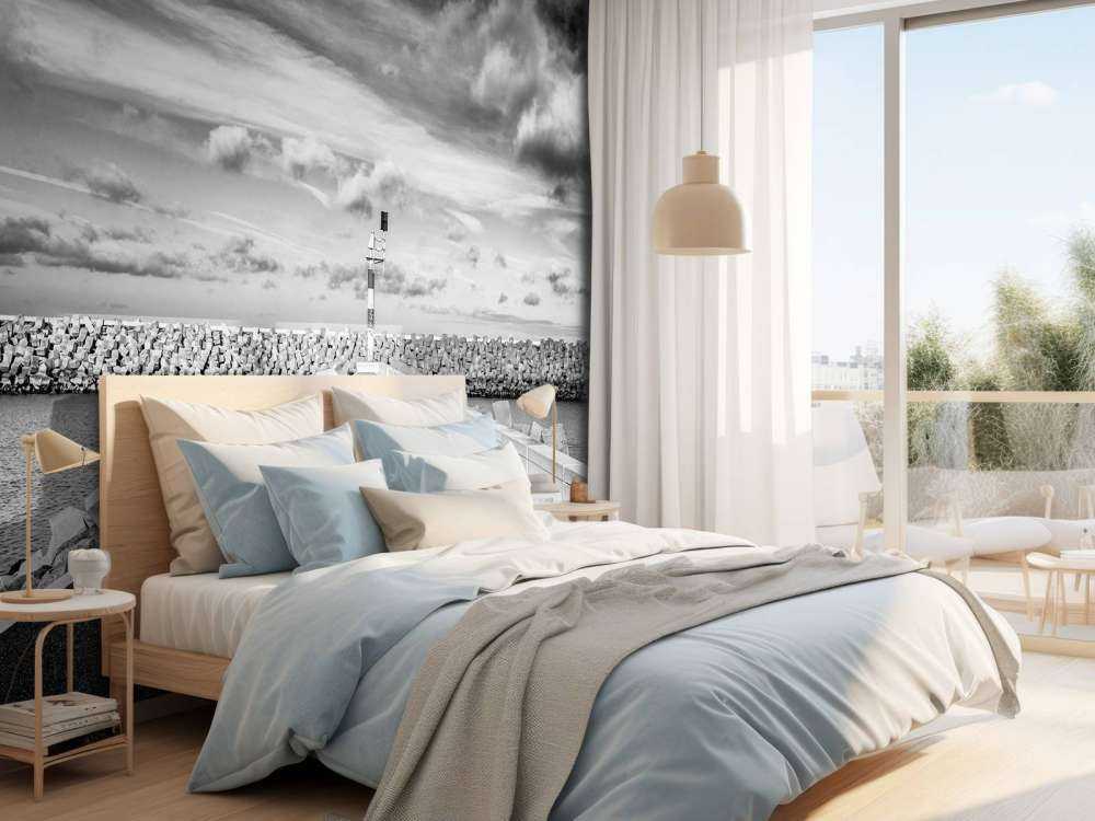 Kajväggen i Cadzand Bad-hamnen