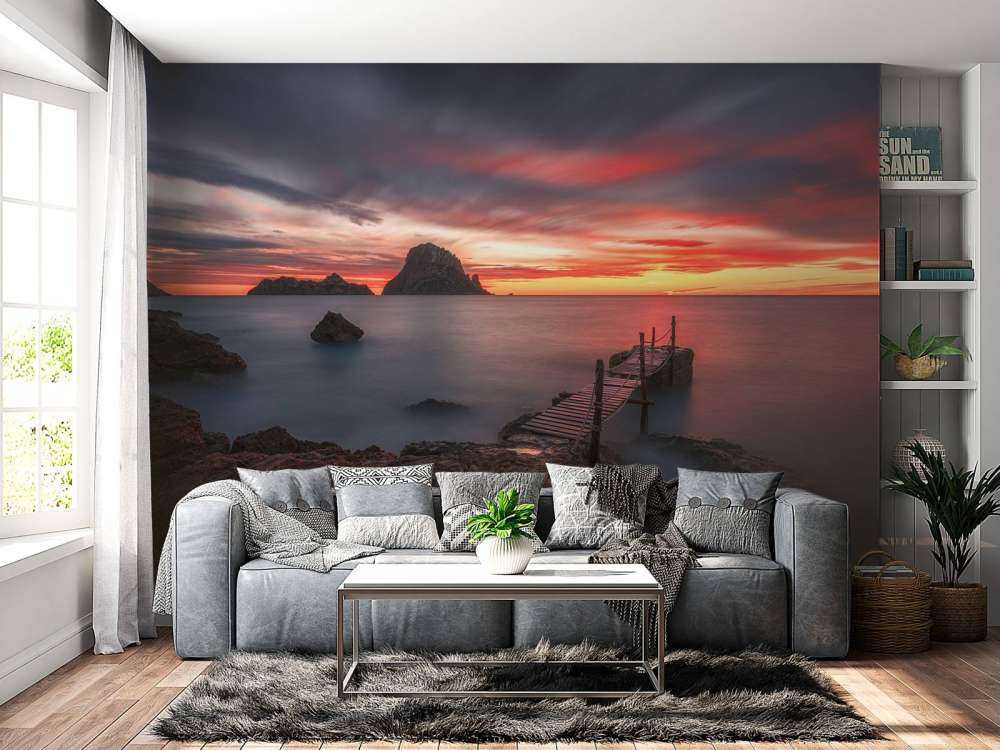 Red sunset in Ibiza ...