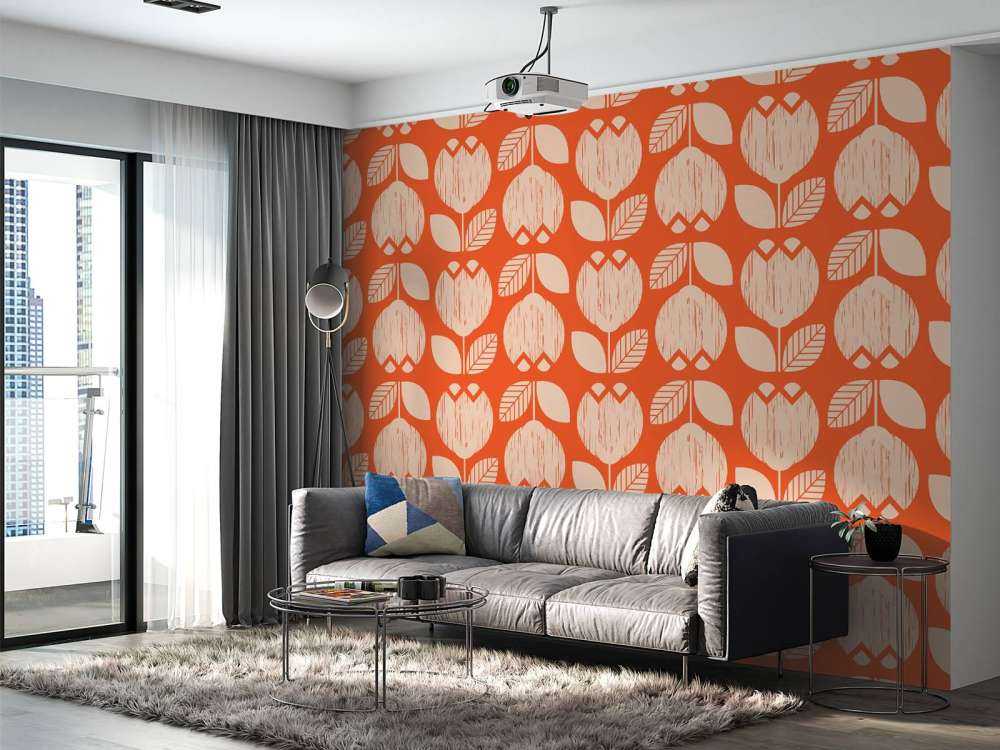 Retro blommönster