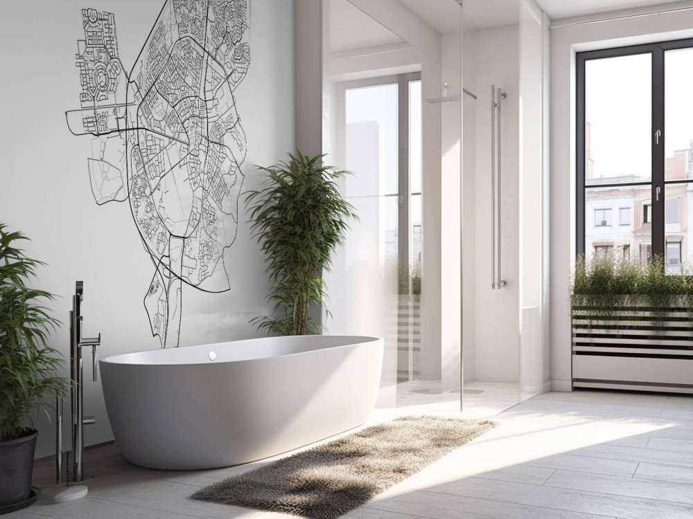 Karta över axlar, vit