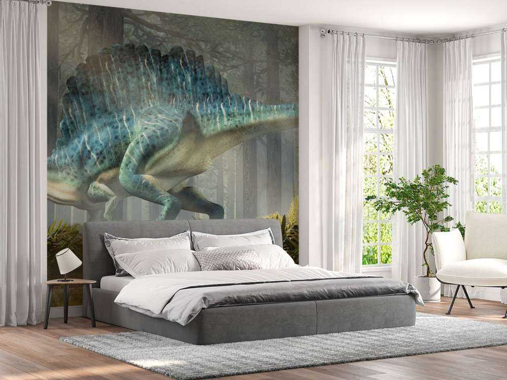 Spinosaur i en skov