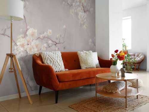 Skønne grene af blomster taupe