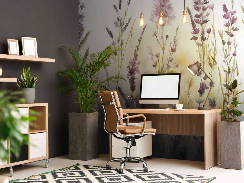 Lavendel Eng Sømløs Varm Beige
