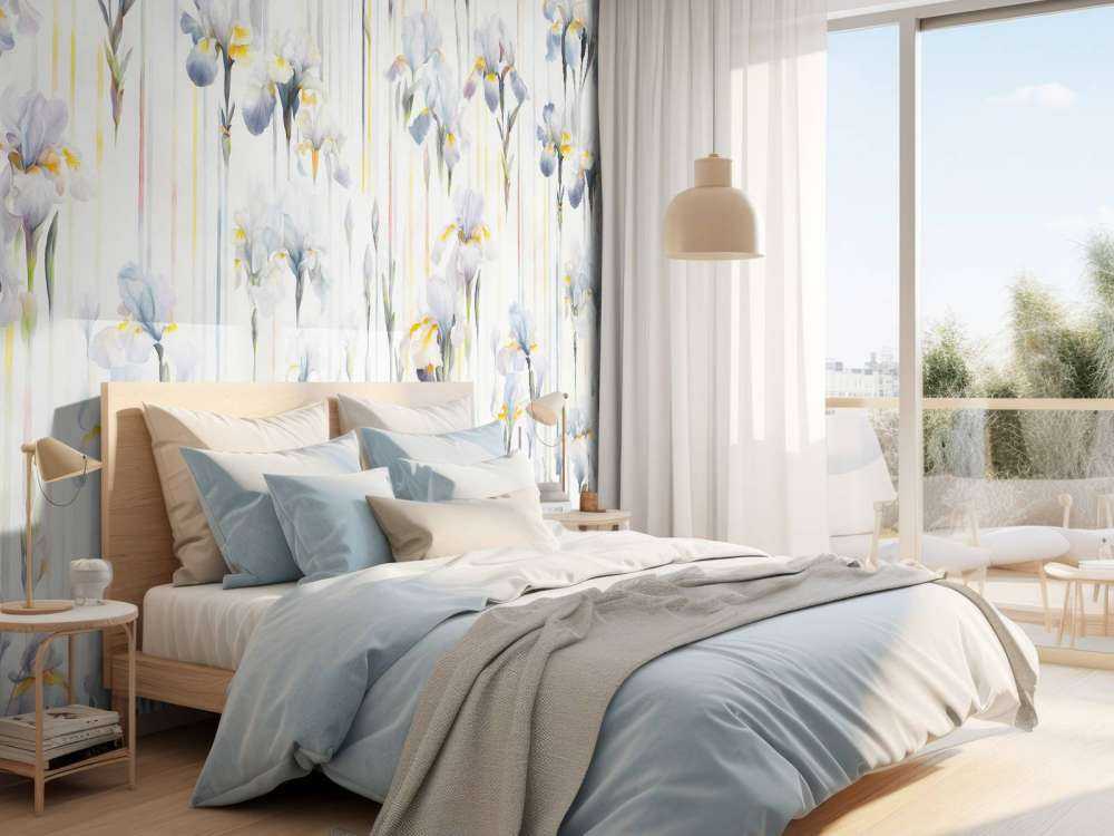 Irisser og Striber Sømløs Blå