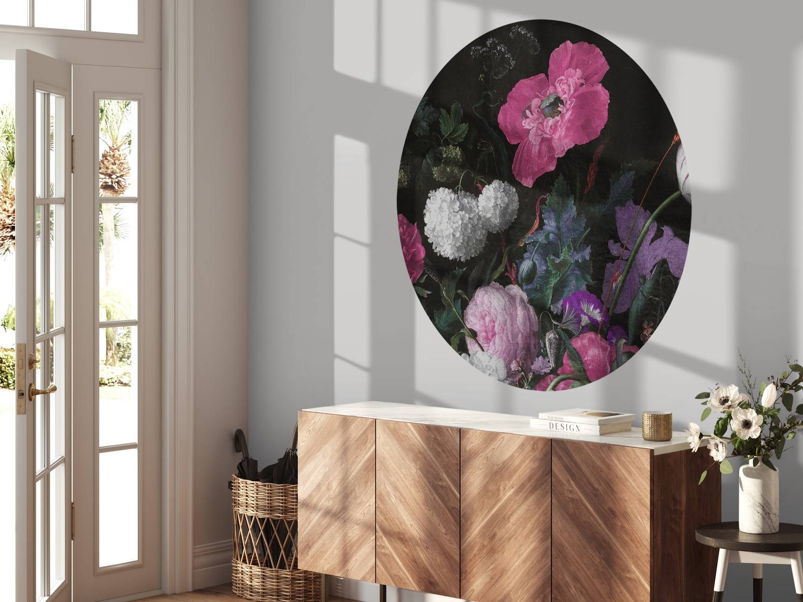 Barokblomster stilleben - stemningsfuld pink