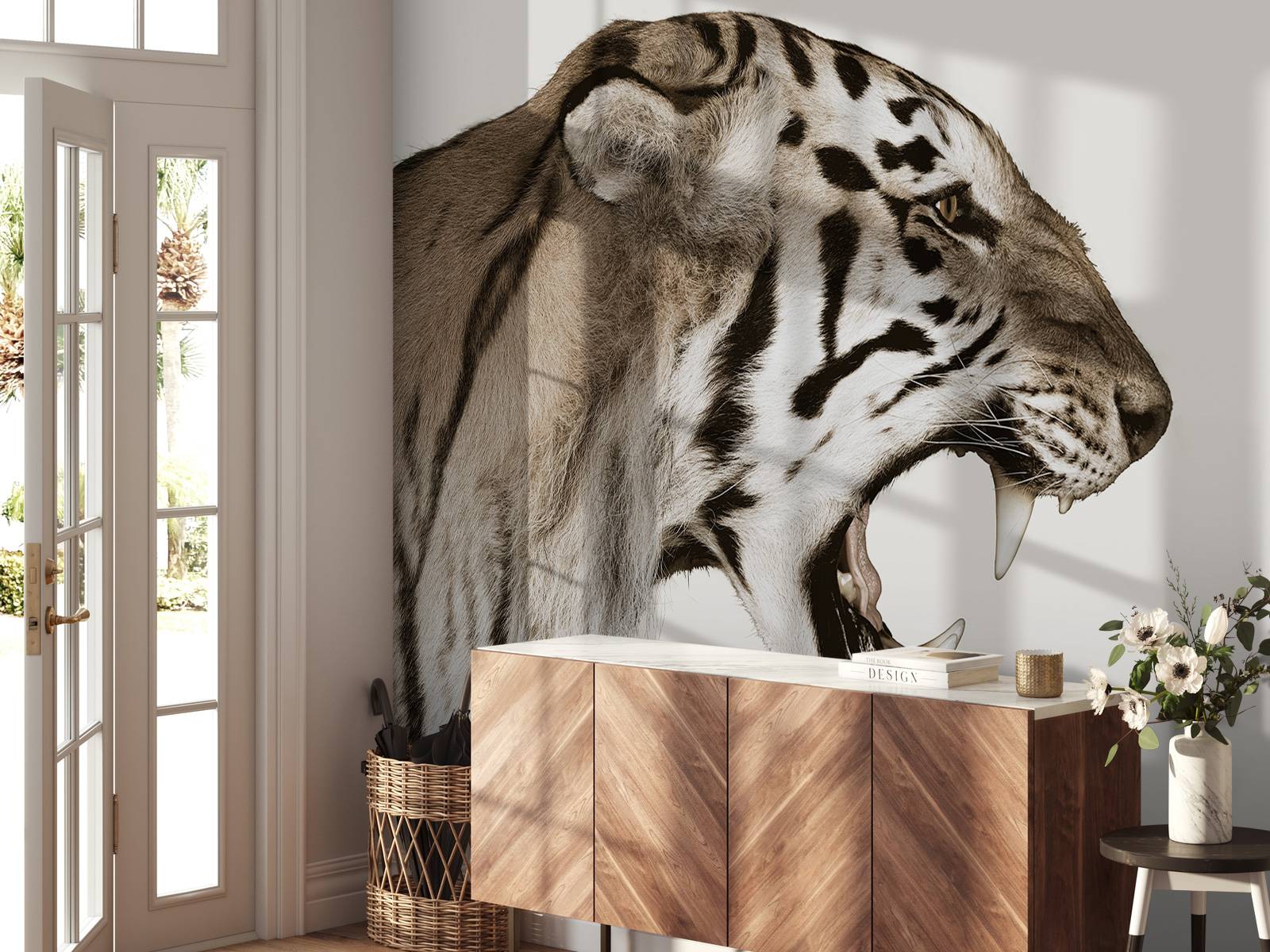Brølende tiger offwhite