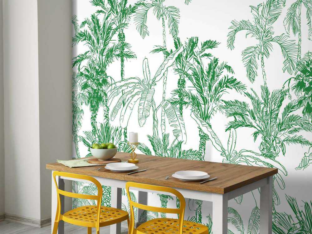 Grøn jungle illustration