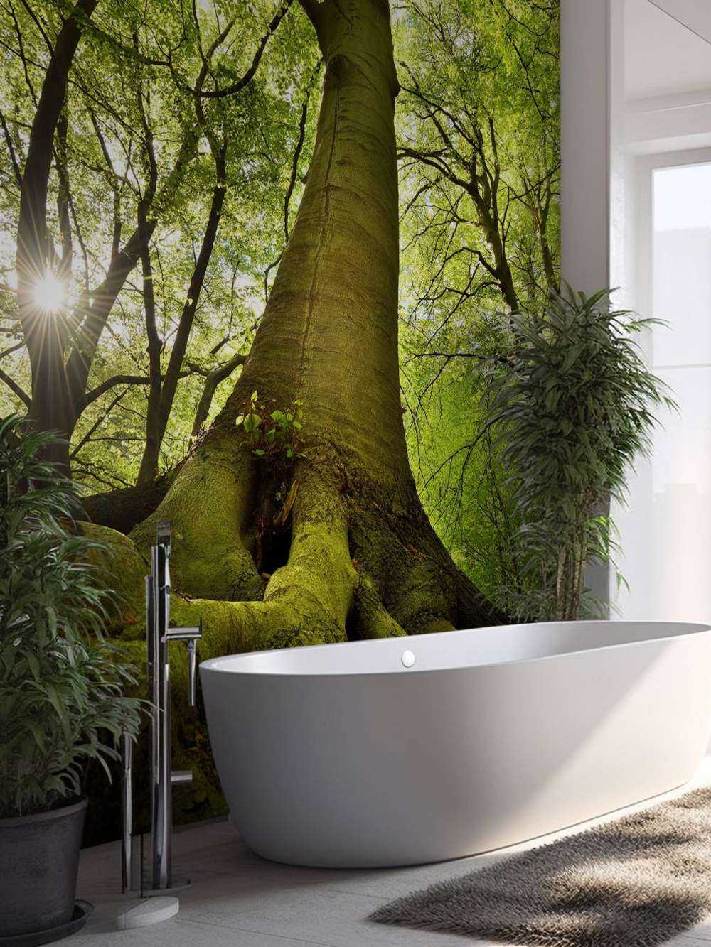 Stort træ og rødder