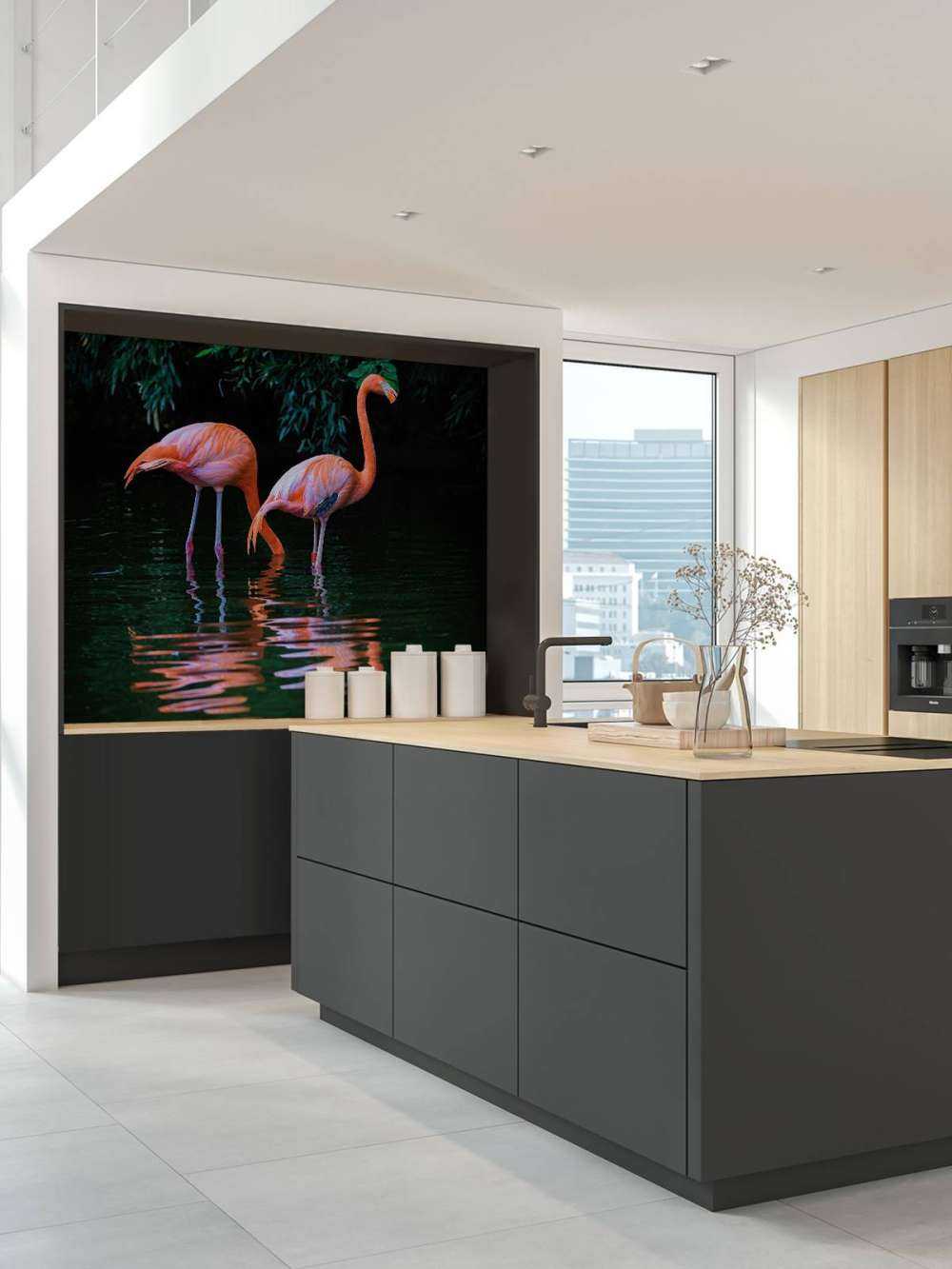 To bilibiske flamingoer