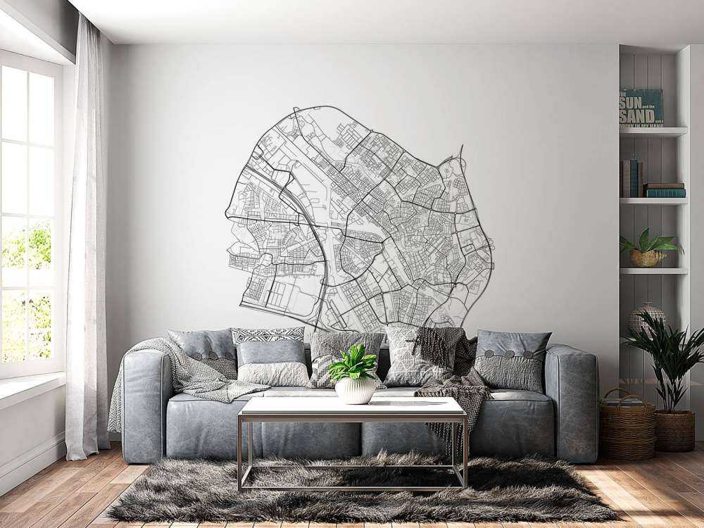 Kort over Utrecht, hvid