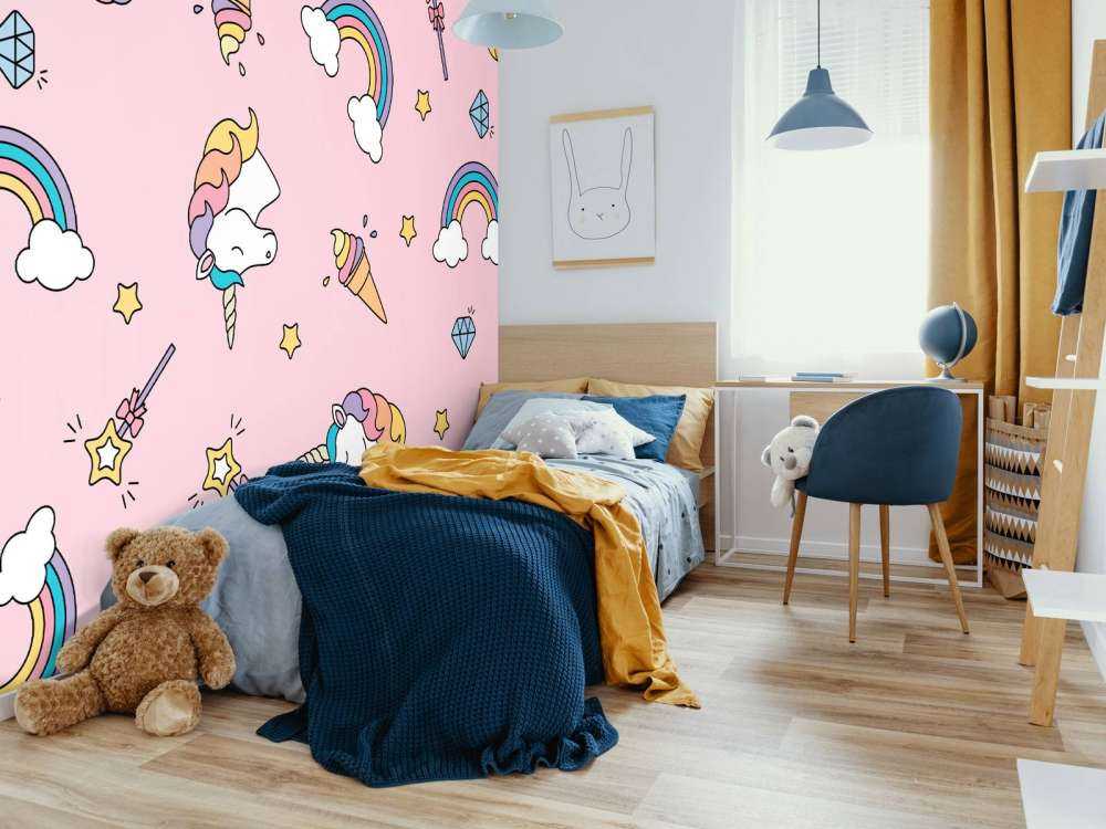 Farverigt enhjørningsmønster