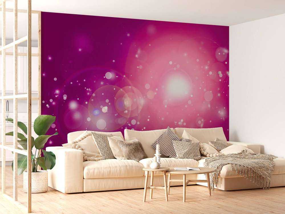 Pink glitter lys