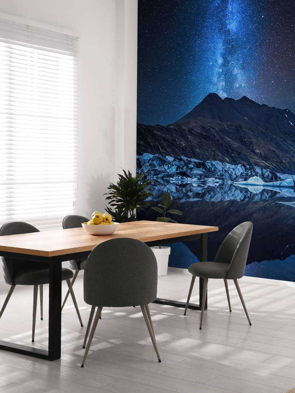 Mælkevejen nær en gletsjer