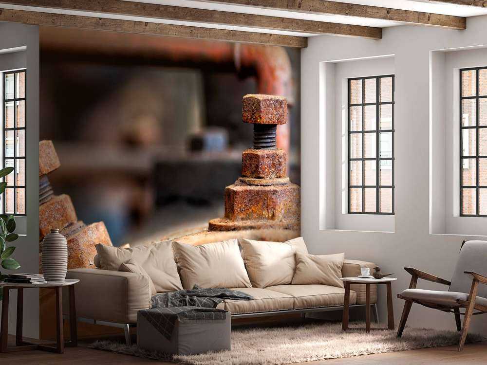 Detalje af en rusten dampkedel (B)