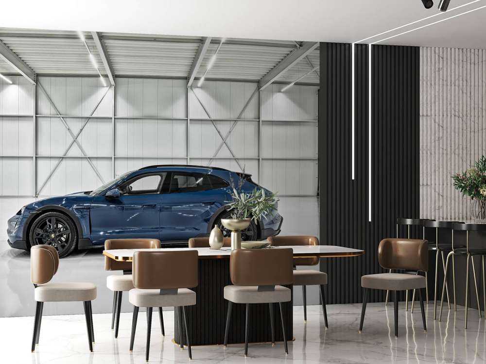 Porsche i industrihallen