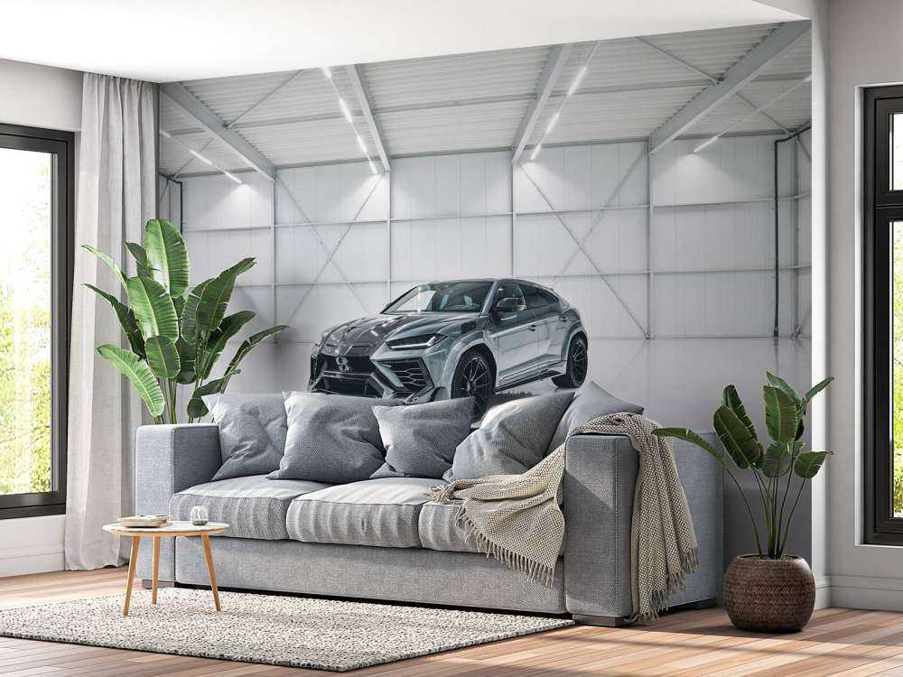 Lamborghini i hvid hal