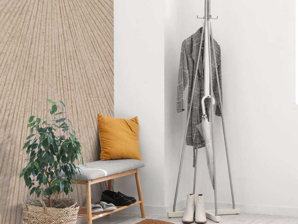 Struktur med linjer i beige brun