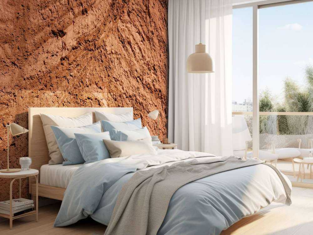 Grov terracotta struktur