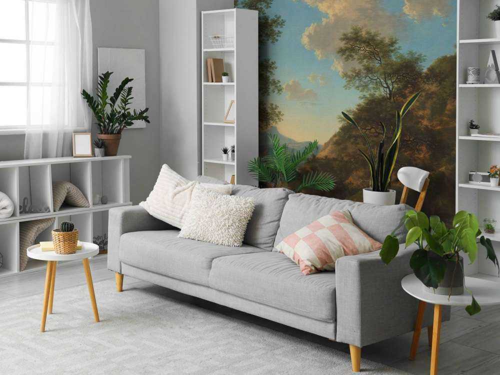 Italiensk landskab med kunstner