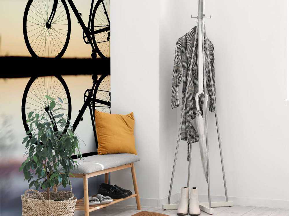 Racercykel ved solnedgang