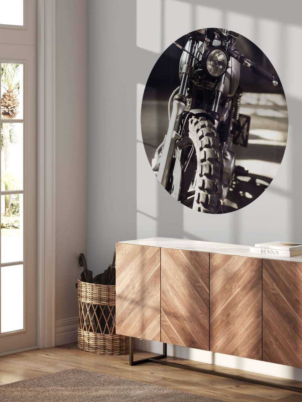 Set forfra av motorsykkel