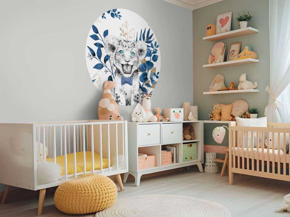 Blå jungel løvinnebaby