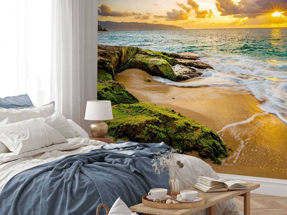 En vakre hawaiisk solnedgang