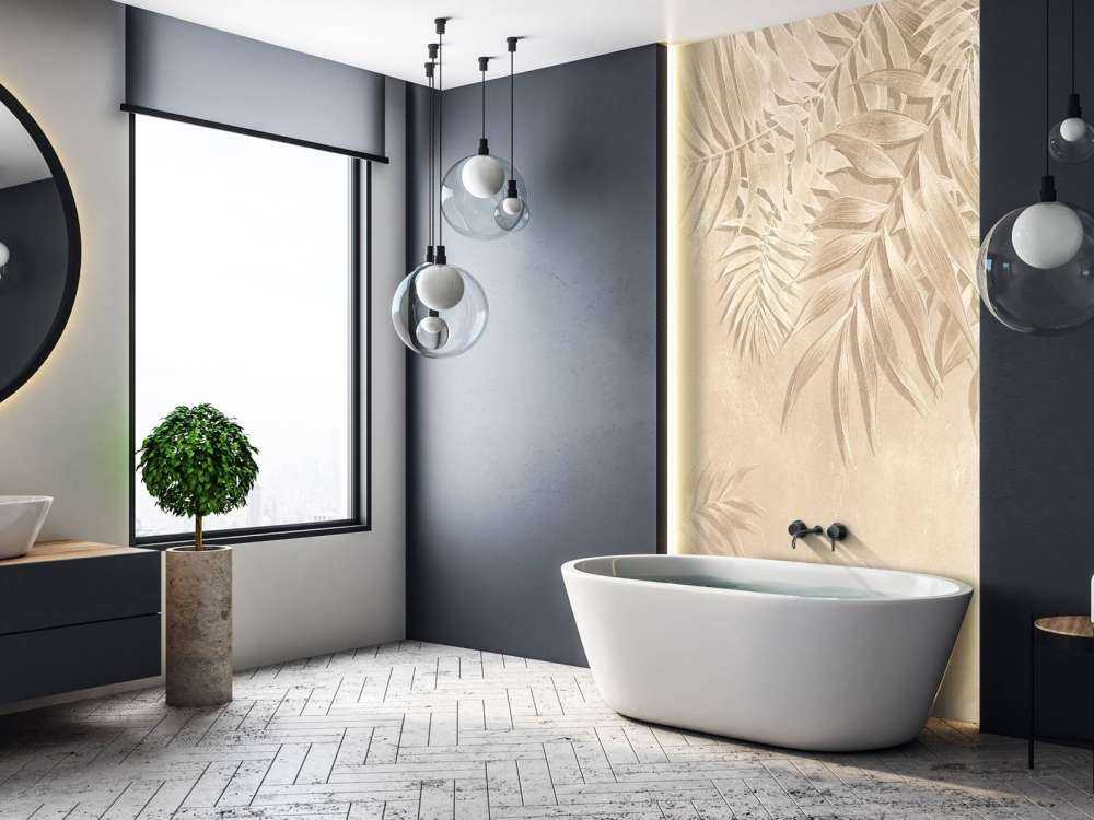 Teksturerte palmeblader, beige