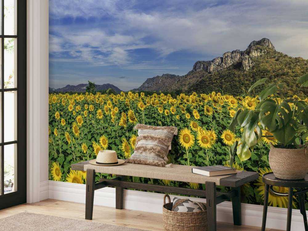 Gult blomstrende felt