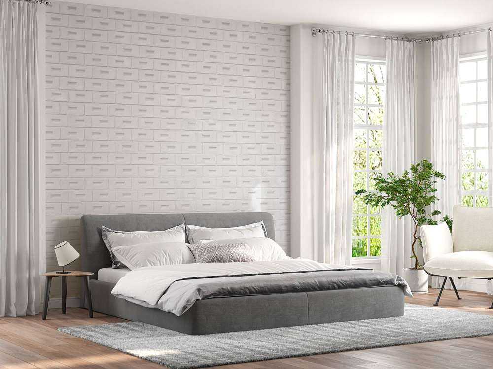 Moderne hvite murstein