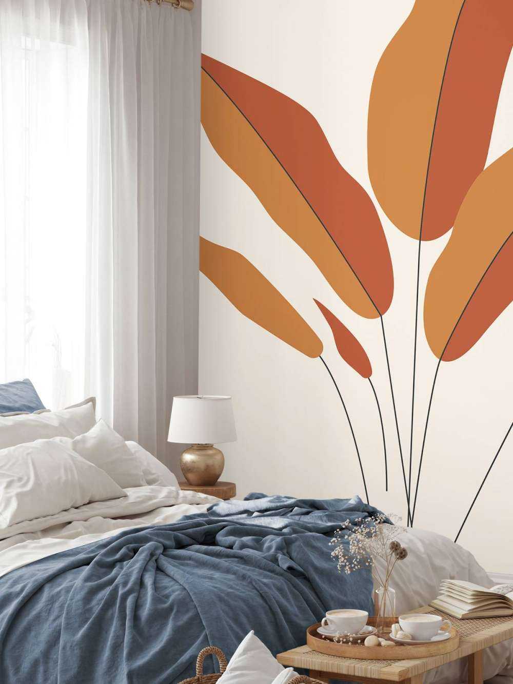 Minimalistisk rød plante