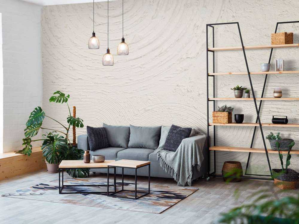 Organiske former og linjer i off-white