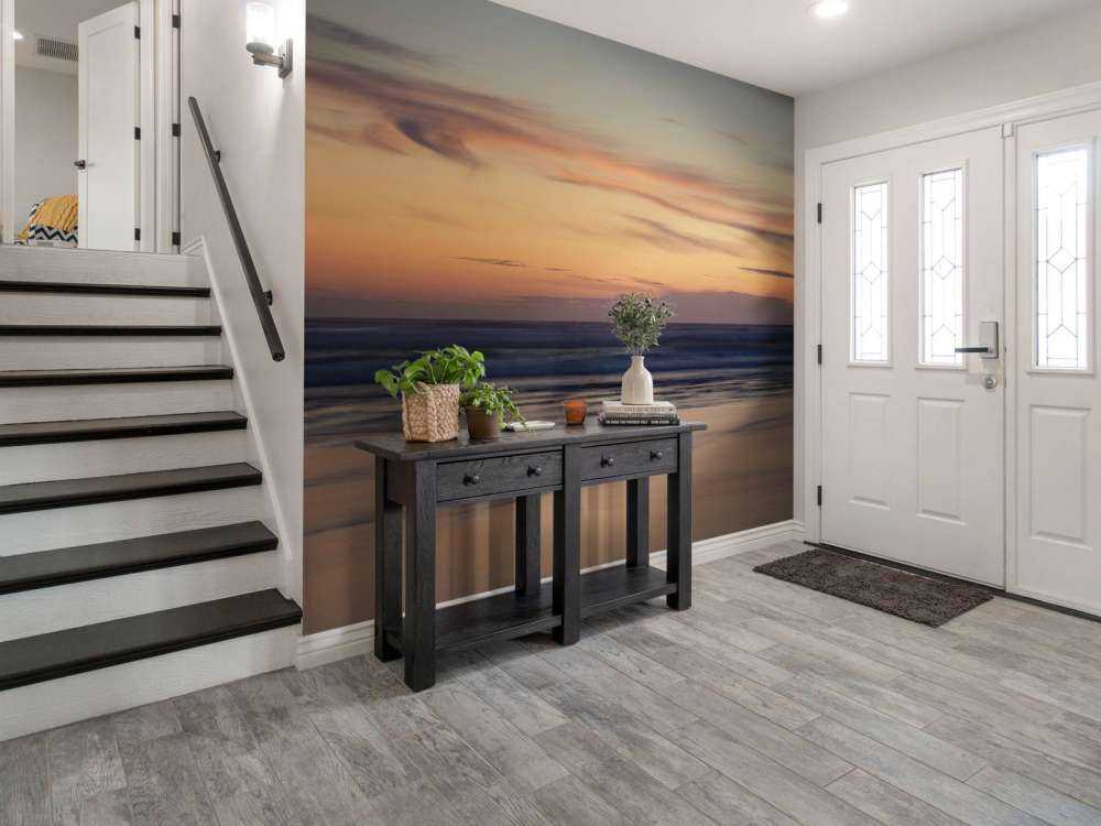 solnedgang ved kysten