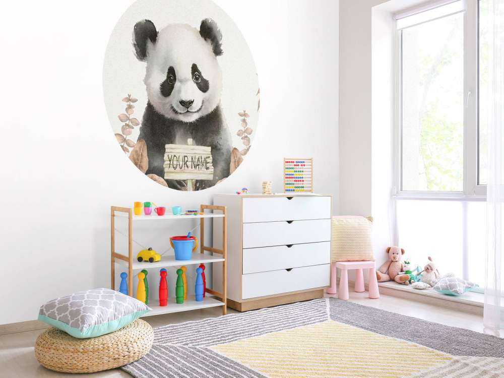 Pandaunge i jungelen i fargen taupe