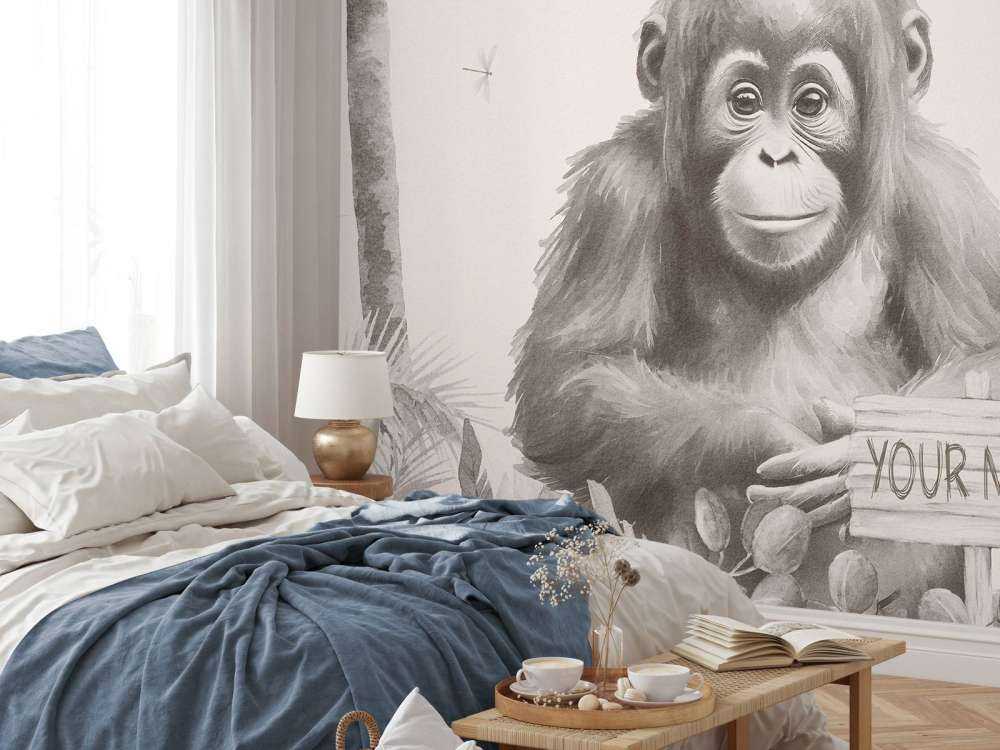 Orangutangunge i jungelen beige