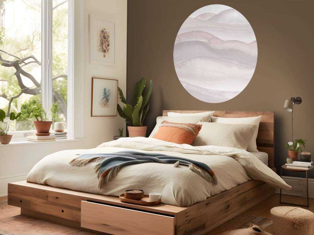 Abstrakt bølget gradient - pudderrosa