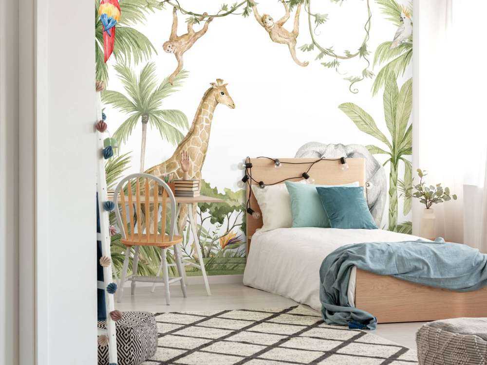 Afrikanske dyr i jungelen