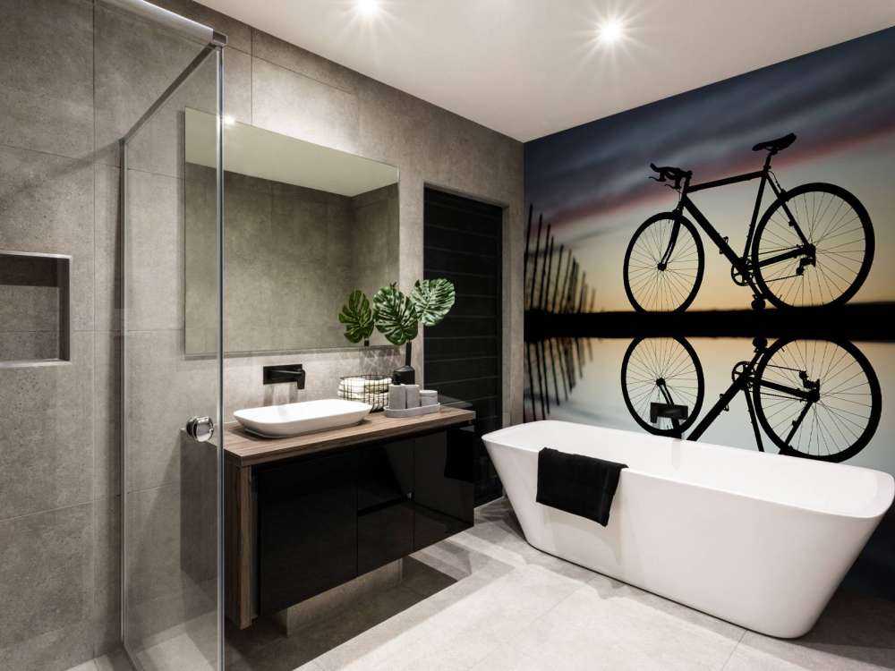 Landeveissykkel ved solnedgang